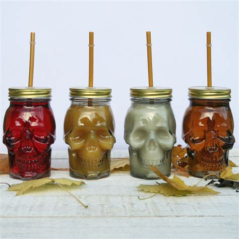 Sugar Skull Cocktail Glasses | Skull, Skull decor, Cocktail jars