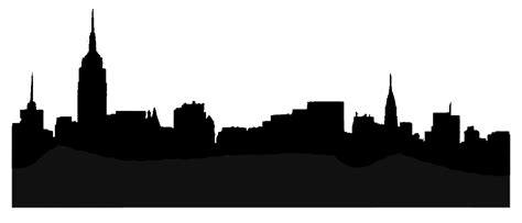 Manhattan Skyline Stencil Silhouette - CITY png download - 1200*515 ...