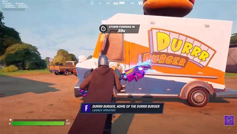 Durr Burger Fortnite Location: Land at Durr Burger Restaurant or Durr Burger Food Truck ...