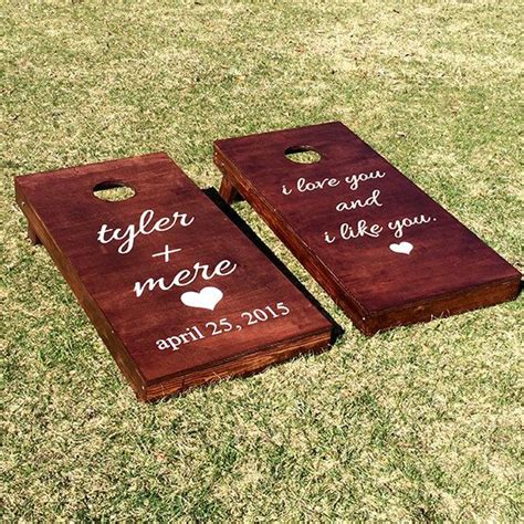 Custom Monogram Wedding Cornhole Boards - Custom Decal Expressions | Wedding cornhole boards ...