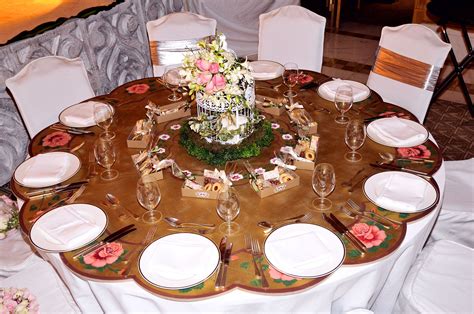 choosing the table setting, centerpieces and table wear were on the top ...