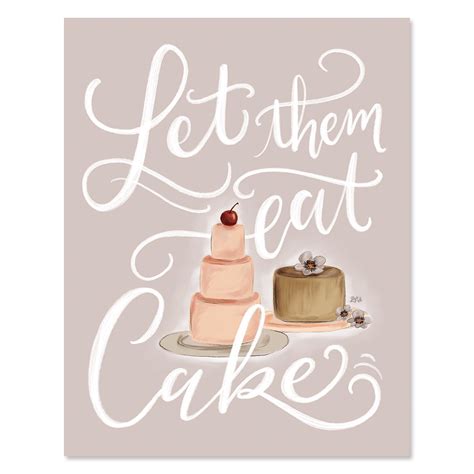 Let Them Eat Cake - Print & Canvas - Spring - Foodie Art - Kitchen Art ...