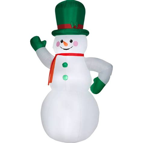 Gemmy Airblown Christmas Inflatables 10' Green Snowman - Walmart.com - Walmart.com