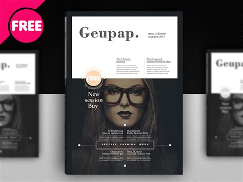 Free Fashion Magazine Cover Template PSD on Behance