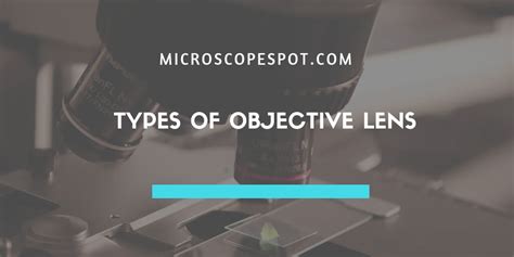 Types of Objective Lens & Their Functions - MicroscopeSpot