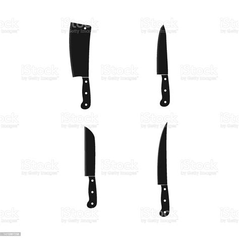 Knife Logo Vector Stock Illustration - Download Image Now - Axe, Barbecue - Meal, Beef - iStock