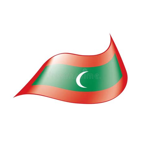 Maldives Flag, Vector Illustration Stock Vector - Illustration of flag ...