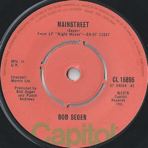 Bob Seger - Mainstreet (1976, Vinyl) | Discogs