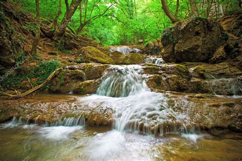 Natural Spring Waterfall — Stock Photo © Irochka #5117467