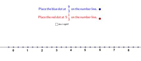 Improper fractions and mixed numbers on a number line – GeoGebra