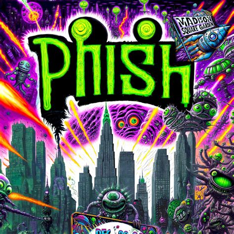 Phish Poster NYE 2023 Madison Square Garden 4-night Run Alien Invasion ...