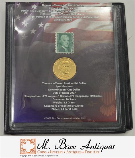 Coin Set Presidential Dollar Thomas Jefferson**** Historic US Collection | Property Room