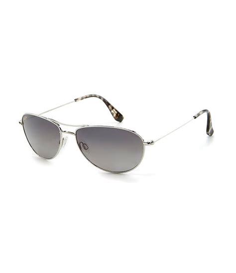 Maui Jim Baby Beach Polarized Titanium Aviator Sunglasses | Dillards