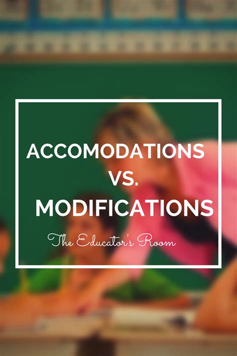 What's the Difference: Accommodations vs. Modifications | Special ...