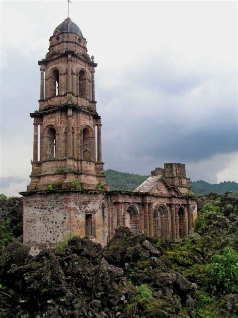 The lava-engulfed ruins of Paricutin cathedral | | Michael John Grist / Mike Grist