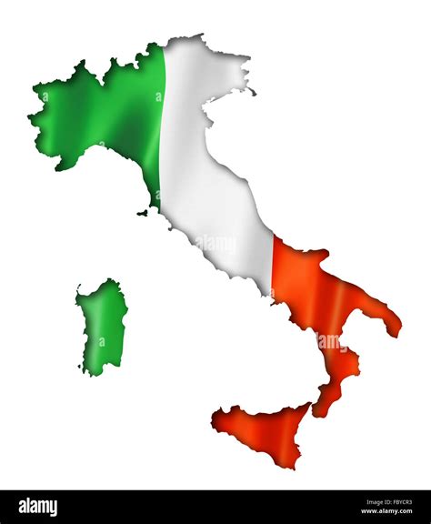 Italian flag map Stock Photo - Alamy