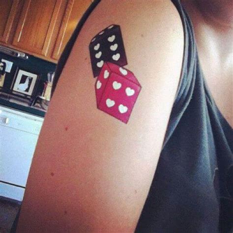 35 Awesome Dice Tattoo Designs with Cards - Trending Tattoo