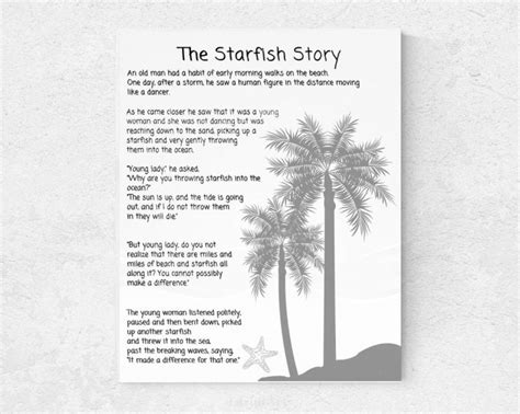 Starfish Poem Printable - Masterprintable - Starfish Story Printable ...