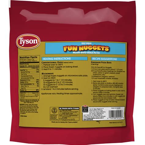 Tyson Dino Nuggets Nutrition Facts - Nutrition Ftempo