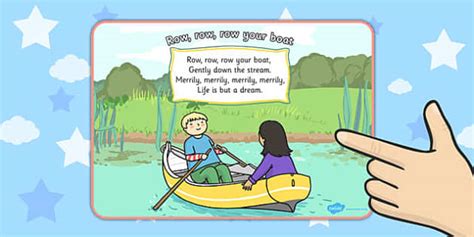 Row Row Row Your Boat | Nursery Rhymes - Display Poster