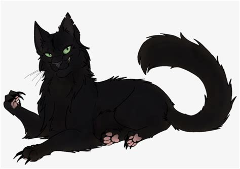 Drawn Black Cat Warrior Cat - Warrior Cats Black Cat PNG Image | Transparent PNG Free Download ...