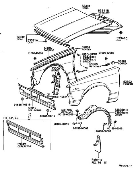 Toyota corolla ke70 body parts