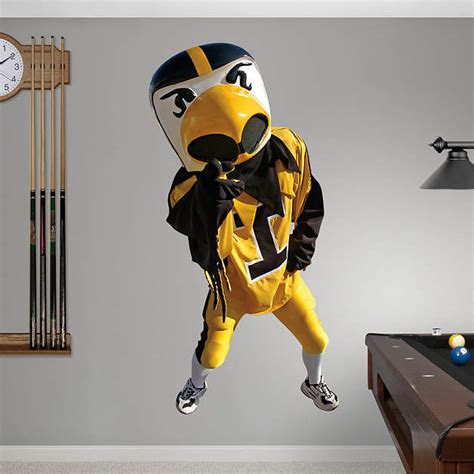 Iowa Mascot - Herky the Hawk Fathead Wall Decal