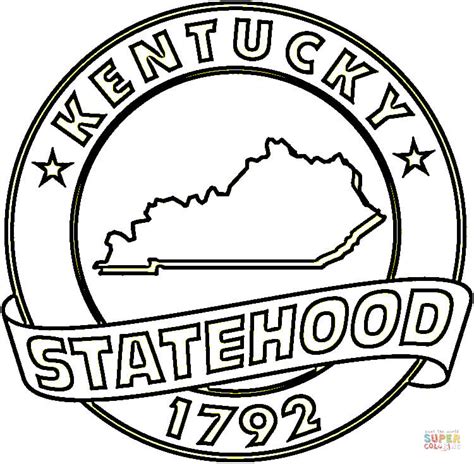 Gambar Kentucky State Seal Coloring Page Free Printable Pages Click ...