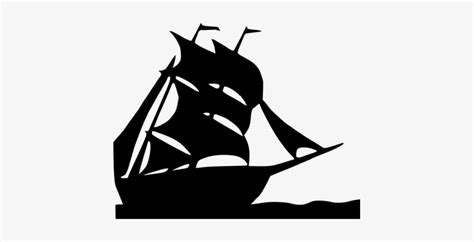 Sailing Ship Transportation Old Silhouette - Boat Silhouette ...