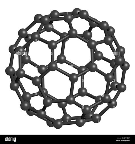 Fullerene C60 molecule 3D scientific model chemical structure Stock Photo - Alamy