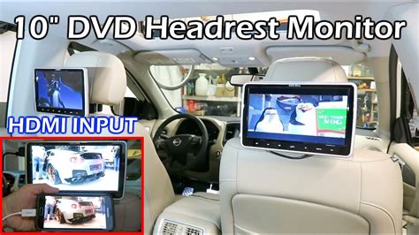 Install Dual 10" Car DVD Headrest Monitors - YouTube