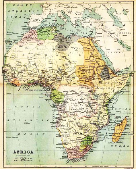 19th Century Africa Map - Australia Map