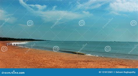 A Seascape of the Karaikal Beach. Stock Image - Image of traditional, fisherman: 131813581