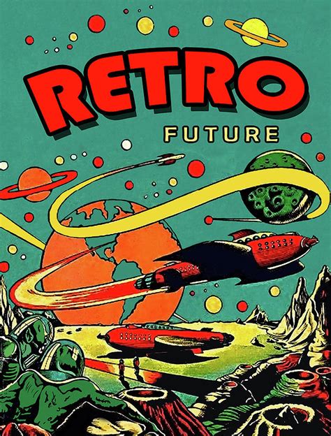 Retro Future, Science Fiction Comic Book Cover Painting by Long Shot