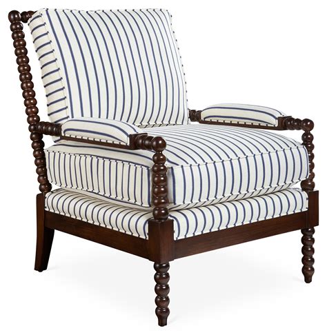 Bankwood Spindle Chair, Navy Stripe | Spindle chair, Furniture, Living room white