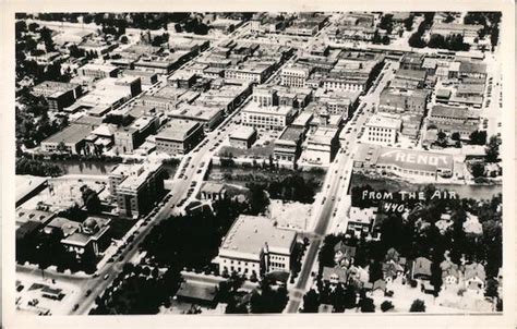 Reno Aerial Photograph Nevada Postcard