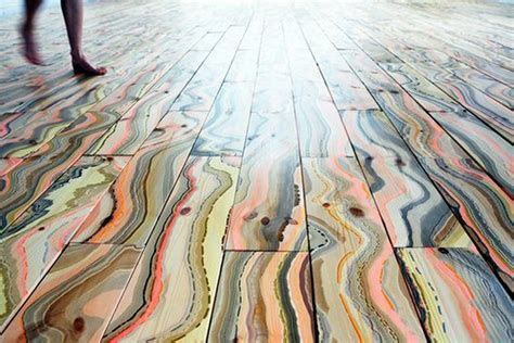 Rainbow Eucalyptus Flooring | Painted wood floors, Painted floors ...