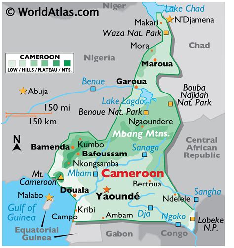 Cameroon Map / Geography of Cameroon / Map of Cameroon - Worldatlas.com