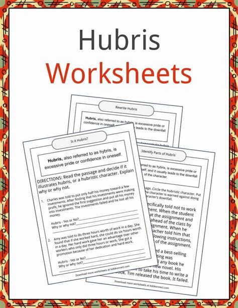 Hubris Examples, Definition and Worksheets | KidsKonnect