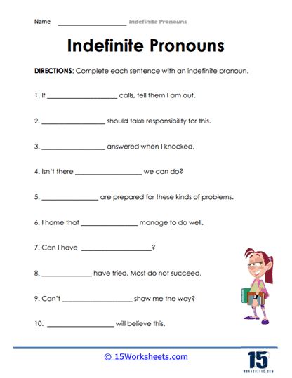 All Indefinite Pronouns