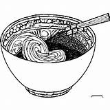 Ramen Bowl Coloring Page · Creative Fabrica sketch template
