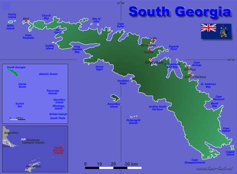 South Georgia Island On World Map - United States Map