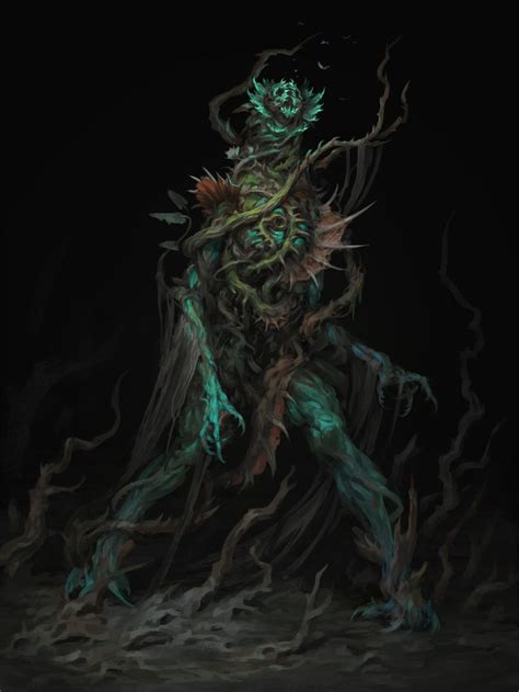 ArtStation - Flower demon, Denis Zhbankov | Creature concept art, Dark fantasy art, Demon