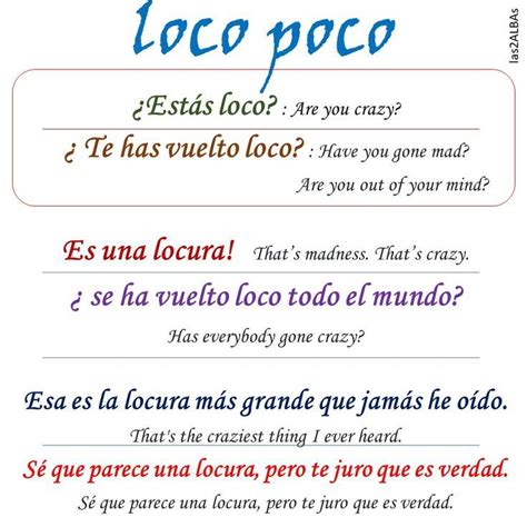 loco :) | Spanish words for beginners, Learn english words, English phrases