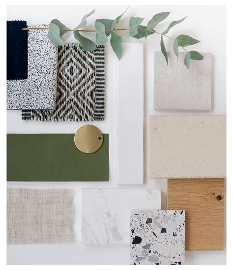 Textural material board | Studio Rey #kitchen #flat #lay Flat lay material bo… | Interior design ...