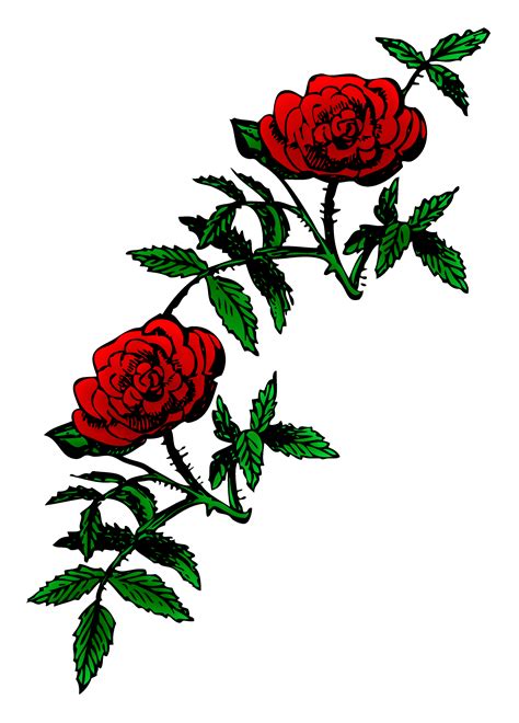 Public Domain Rose Decoration - Free Clip Art