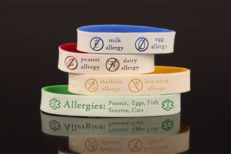 Allergy ID Bracelet With Emergency Contact Information, Allergy Alerts, Multiple Allergy ...