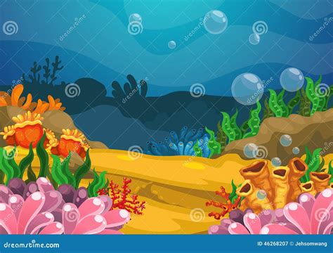 Under the sea background stock vector. Image of deep - 46268207