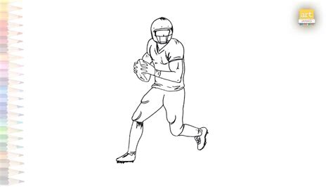 Simple Football Player Drawing