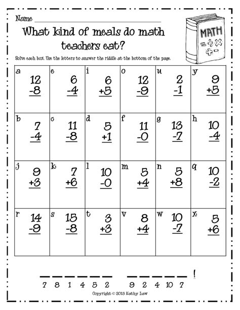 Free Printable Math Riddles